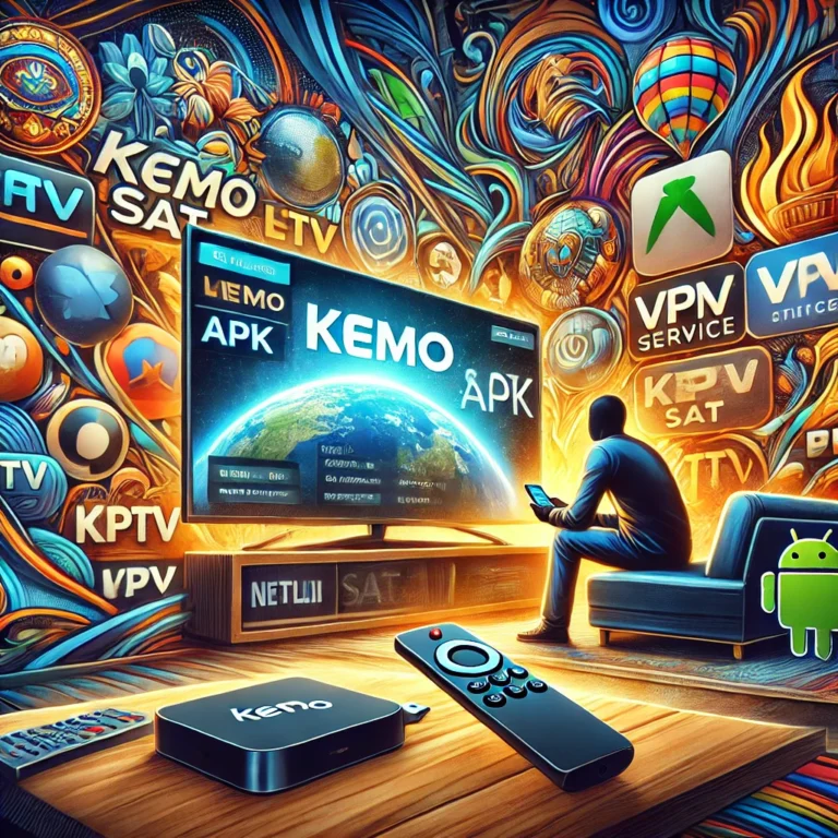 a man sitting in front of , Kemo Sat apk, kemo iptv apk