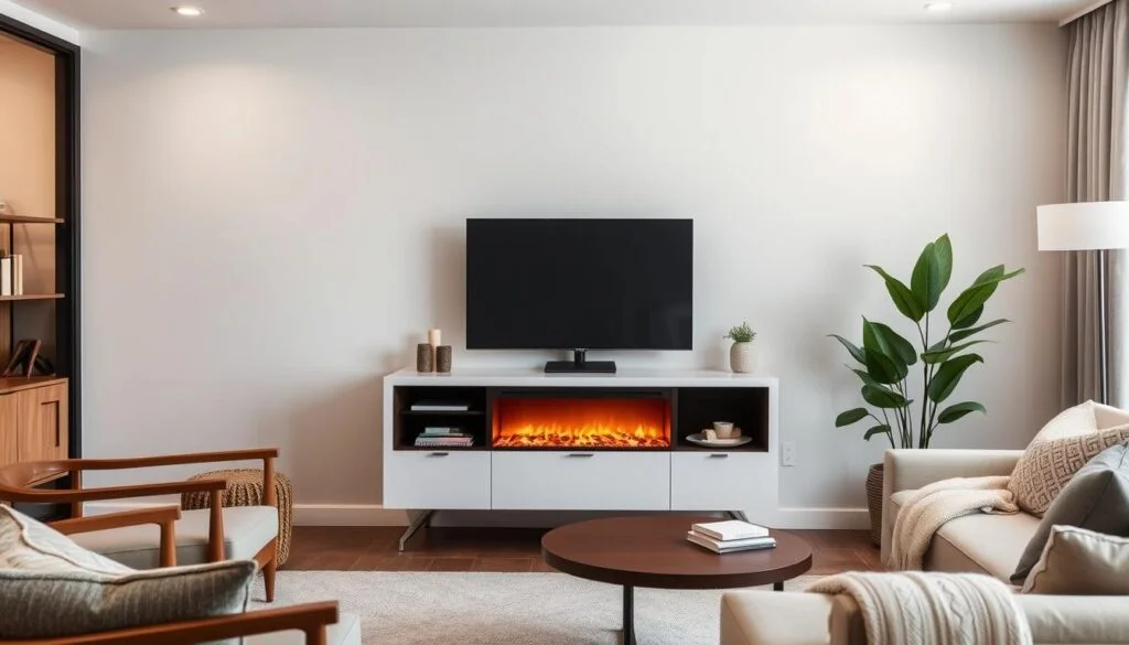 fireplace tv stand